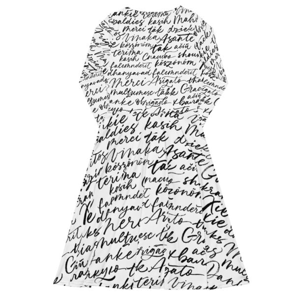 All-over print long sleeve midi dress - Image 6
