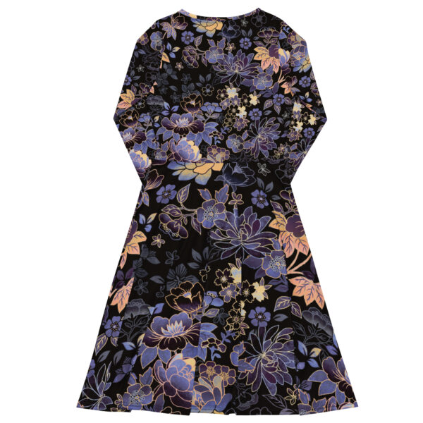 All-over print long sleeve midi dress - Image 6