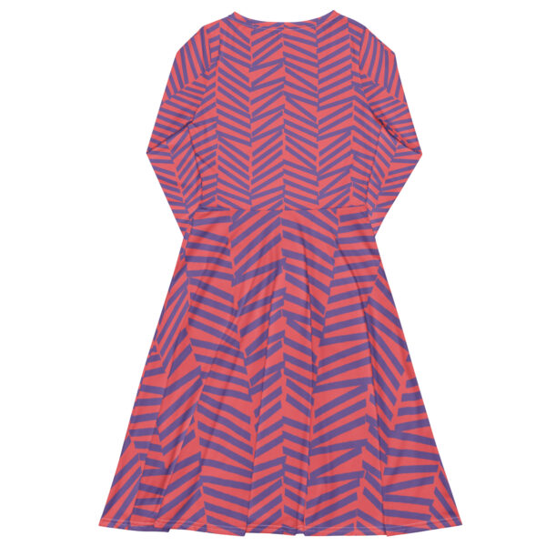 All-over print long sleeve midi dress - Image 6