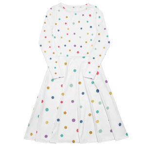 All-over print long sleeve midi dress