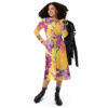All-over print long sleeve midi dress - Image 5