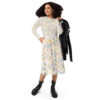 All-over print long sleeve midi dress - Image 5