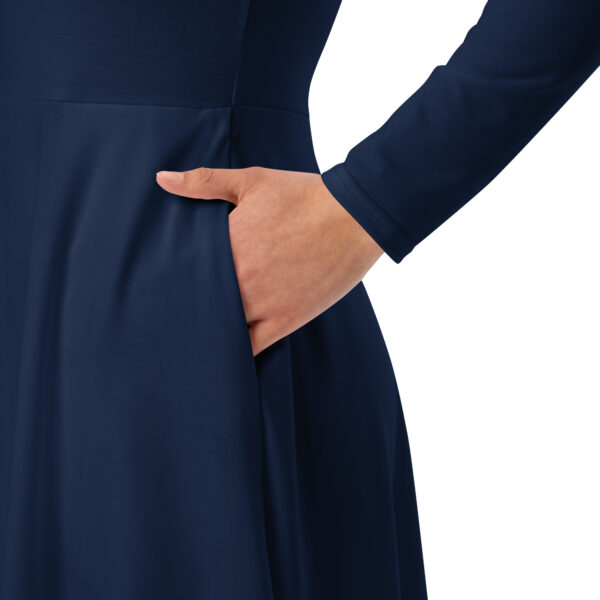 All-over print long sleeve midi dress - Image 4